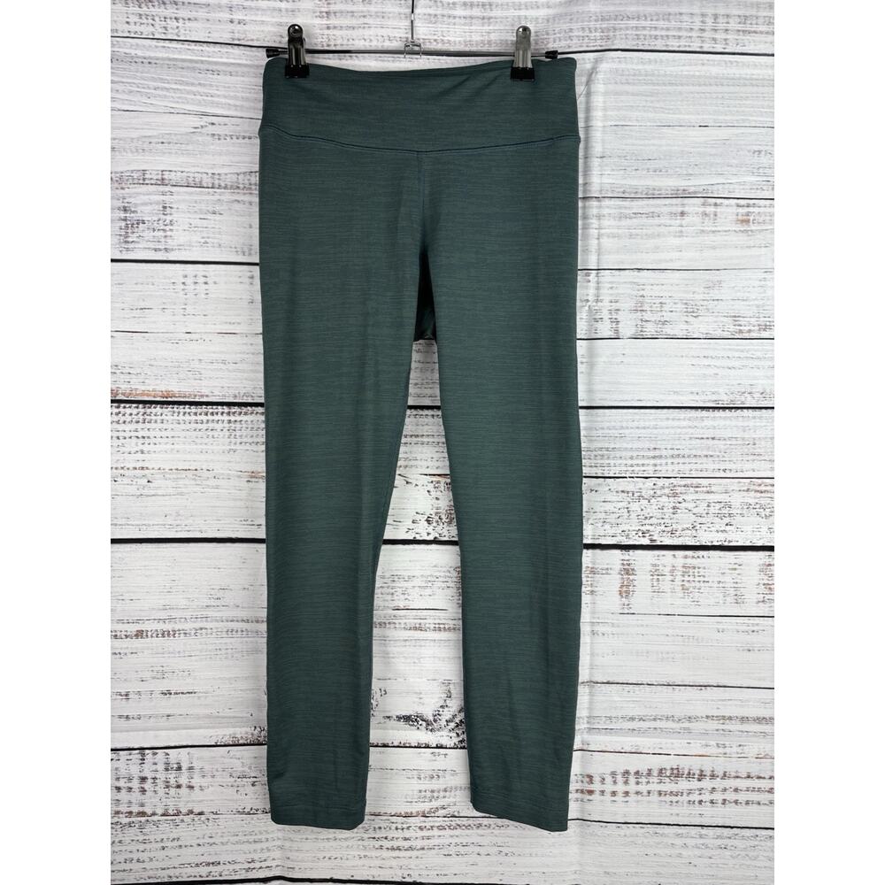 Outdoor Voices Women Small Leggings Pants Ankle Cropped Green Space Dye Mid Rise